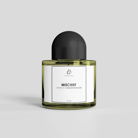 MISCHIEF by GA Perfumes — Impression of Baccarat Rouge 540